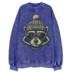 Toronto Raccoon wearing Toronto beanie w - Vintage Sweatshirt
