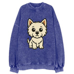 West Highland White Terrier - Alert standing pose - Vintage Sweatshirt