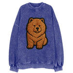 Chow Chow - Trendy lion-mane design with - Vintage Sweatshirt
