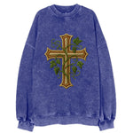Vine Cross  - Vintage Sweatshirt