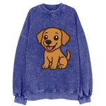 Labrador - Happy panting expression - Vintage Sweatshirt
