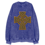 Book Of Kells Cross - Vintage Sweatshirt