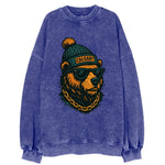 Calgary Grizzly Bear wearing Calgary bea - Vintage Sweatshirt