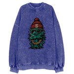 Palo Alto Tree wearing Stanford beanie with S patch - Vintage Sweatshirt
