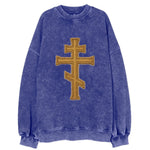Orthodox Cross  - Vintage Sweatshirt