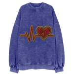 Heartbeat Line  - Vintage Sweatshirt