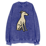 Italian Greyhound - Gray sitting pose - Vintage Sweatshirt
