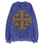Jerusalem Cross  - Vintage Sweatshirt