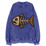 Fish Skeleton  - Vintage Sweatshirt