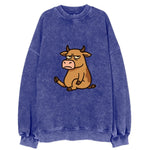 The Cow Judging Silently - Vintage Sweatshirt