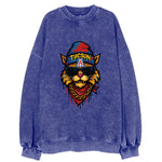 Tucson Wildcat wearing Arizona beanie with A patch - Vintage Sweatshirt