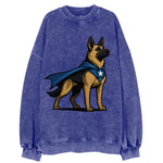 German Shepherd Patriotic Hero  - Vintag Vintage Sweatshirt