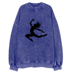 Contemporary dancer leap mid-air - Vintage Sweatshirt