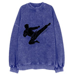 Korean taekwondo flying kick - Vintage Sweatshirt