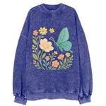 Mint Night Butterfly - Vintage Sweatshirt