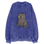 The Cat Judging Silently - Vintage Sweatshirt