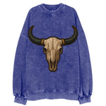 Bull Skull  - Vintage Sweatshirt