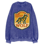 Digital Pixel Wolf  - Vintage Sweatshirt
