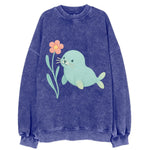 Mint Seal Pup - Vintage Sweatshirt