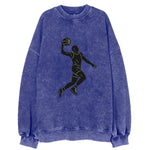 Basketball player dunking silhouette - Vintage Sweatshirt