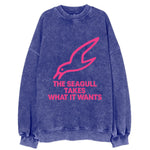 THE SEAGULL TAKES WHAT IT WANTS | Aggressive seagull diving down - Vintage Sweatshirt