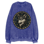 Mandala Wolf Pattern  - Vintage Sweatshirt