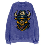 Logan Aggie wearing Utah State beanie with USU patch - Vintage Sweatshirt