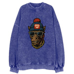 Dallas Mustang wearing SMU beanie with pony patch - Vintage Sweatshirt