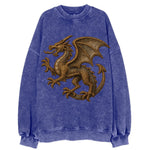 Dragon Silhouette  - Vintage Sweatshirt