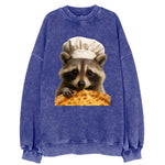 Pizza Dad Raccoon  - Vintage Sweatshirt
