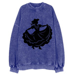 Mexican folk dancer twirling skirt - Vintage Sweatshirt