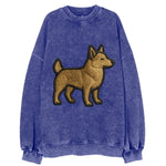 Swedish Vallhund - Contemporary Viking d - Vintage Sweatshirt