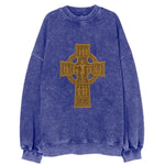Monasterboice Cross - Vintage Sweatshirt