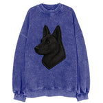 Belgian Sheepdog - Modern black shepherd - Vintage Sweatshirt