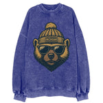 Ann Arbor Wolverine wearing Michigan bea - Vintage Sweatshirt