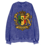 Senegal Lion Emblem  - Vintage Sweatshirt