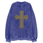 Filigree Cross  - Vintage Sweatshirt