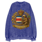 Costa Rica Sloth Emblem  - Vintage Sweatshirt