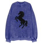 Stallion rearing on hind legs - Vintage Sweatshirt