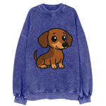 Dachshund - Long body profile view - Vintage Sweatshirt