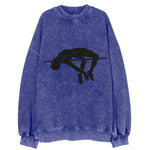 High jumper arching over bar - Vintage Sweatshirt