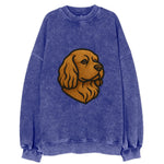 Sussex Spaniel - Golden liver embroidered low-set design - Vintage Sweatshirt
