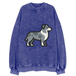 Australian Shepherd - Blue merle flat side profile - Vintage Sweatshirt