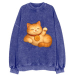 Maneki Neko Pose - Vintage Sweatshirt