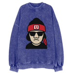 Salt Lake Ute wearing Utah beanie with U patch - Vintage Sweatshirt