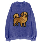 Tibetan Spaniel - Modern Tibetan breed d - Vintage Sweatshirt
