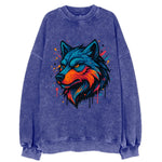 Velvet Wolf Royal  - Vintage Sweatshirt