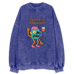 COFFEE IS MANDATORY | Zombie mug with IV drip - Vintage Sweatshirt