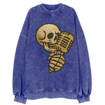 Skull Microphone  - Vintage Sweatshirt