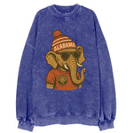 Tuscaloosa Crimson Elephant wearing Alab - Vintage Sweatshirt